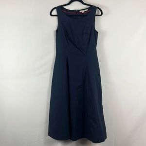 Boden Womens Elena Fit Flare Navy Blue Dress Size 6R